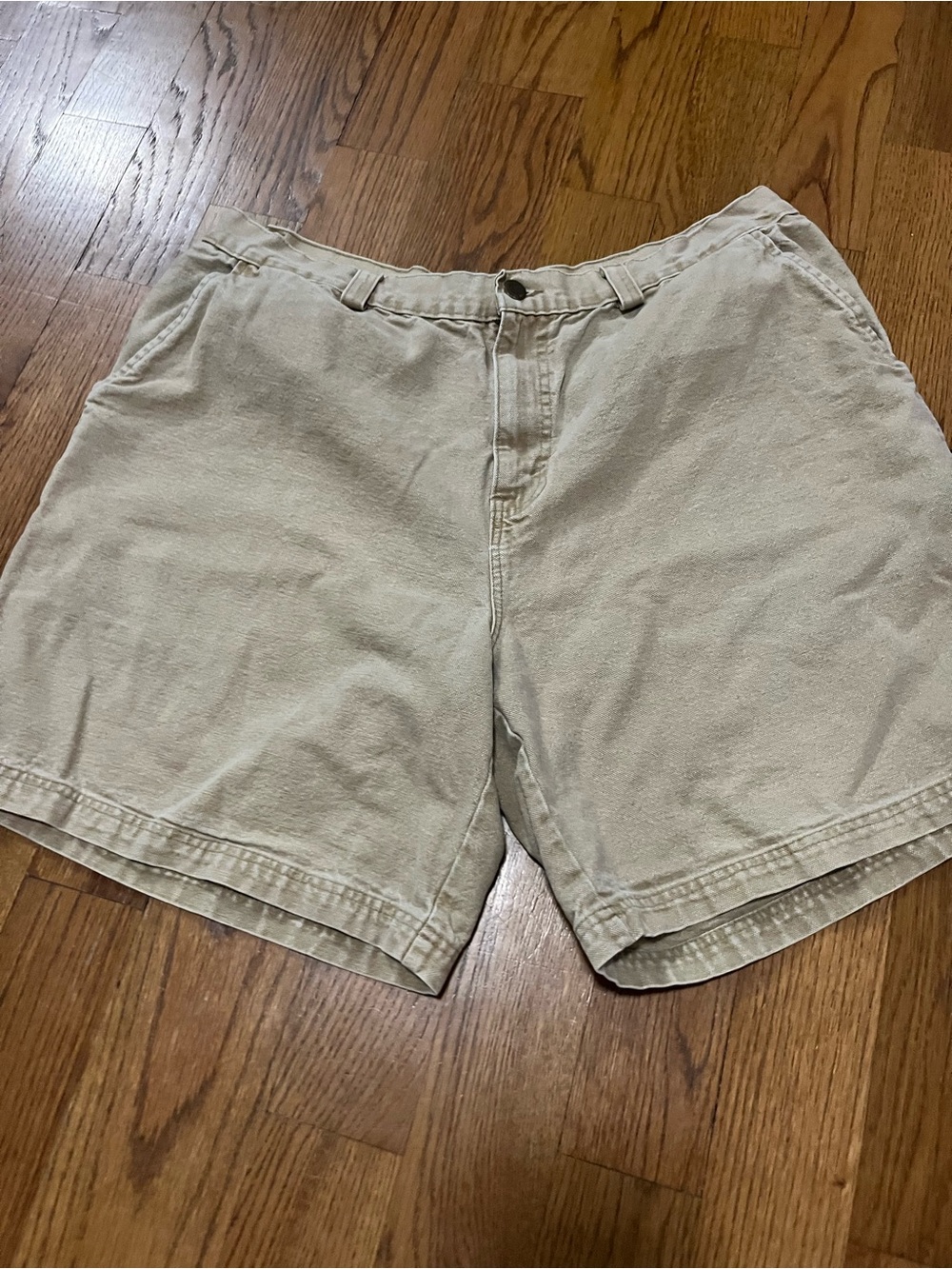 Kavu Shorts Mens Khaki Heavy Cotton Canvas Shorts Fishing Hiking Outdoor sz 36